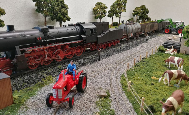 1:32 Anlage mit Feldbahn